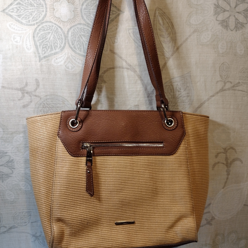Chaps Brown and Tan Shoulder Bag